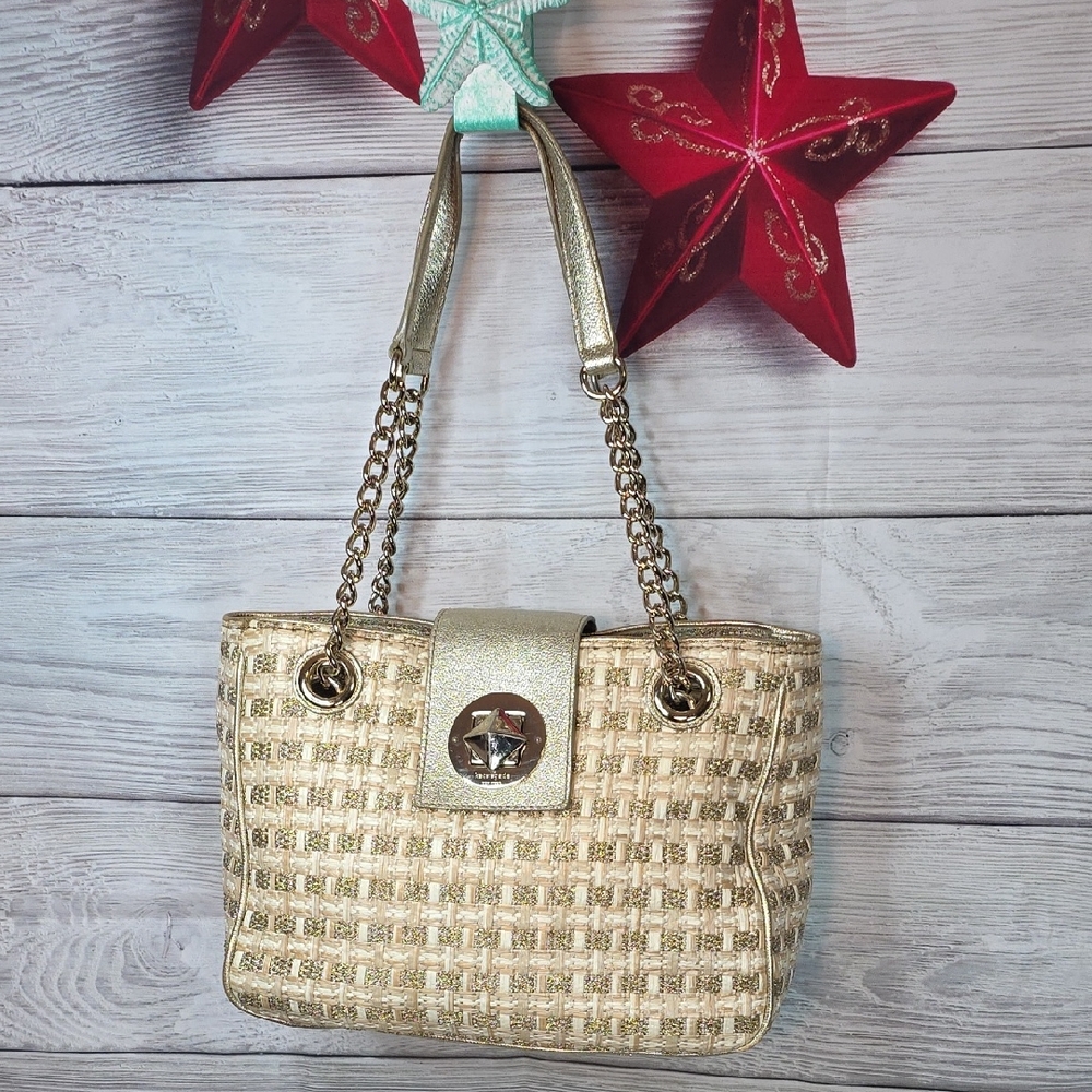 Kate Spade Gold Woven Shoulder Bag